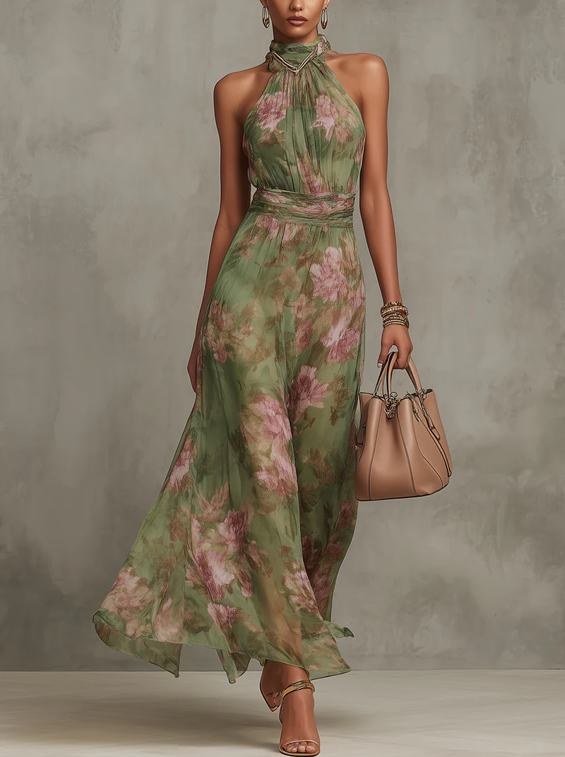 Women's Breathable Floral Maxi Dress | Elegant Summer Style for Effortless Comfort 0