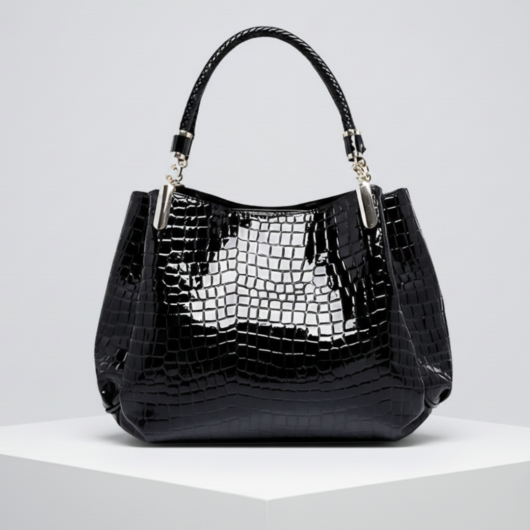 Women's Elegant Crocodile Shoulder Bag | Timeless Sophisticated Accessory for Day to Night Wear 1