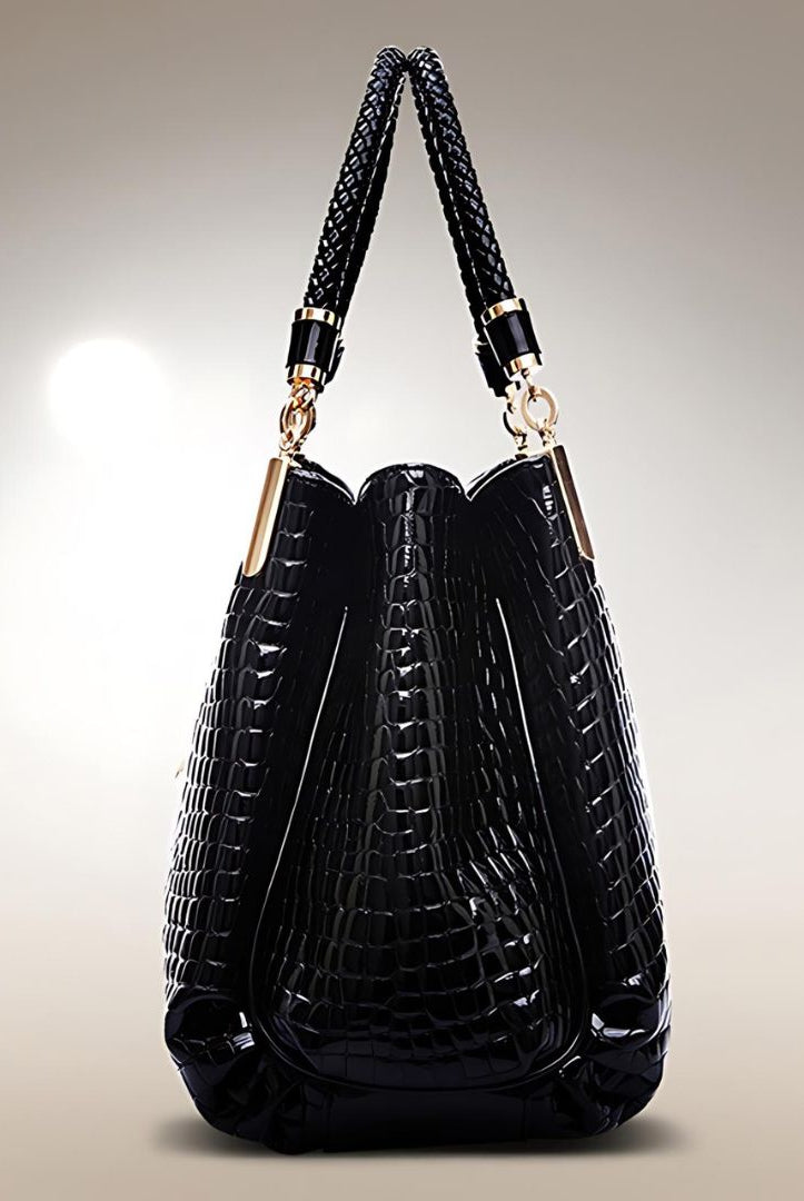 Women's Elegant Crocodile Shoulder Bag | Timeless Sophisticated Accessory for Day to Night Wear 3