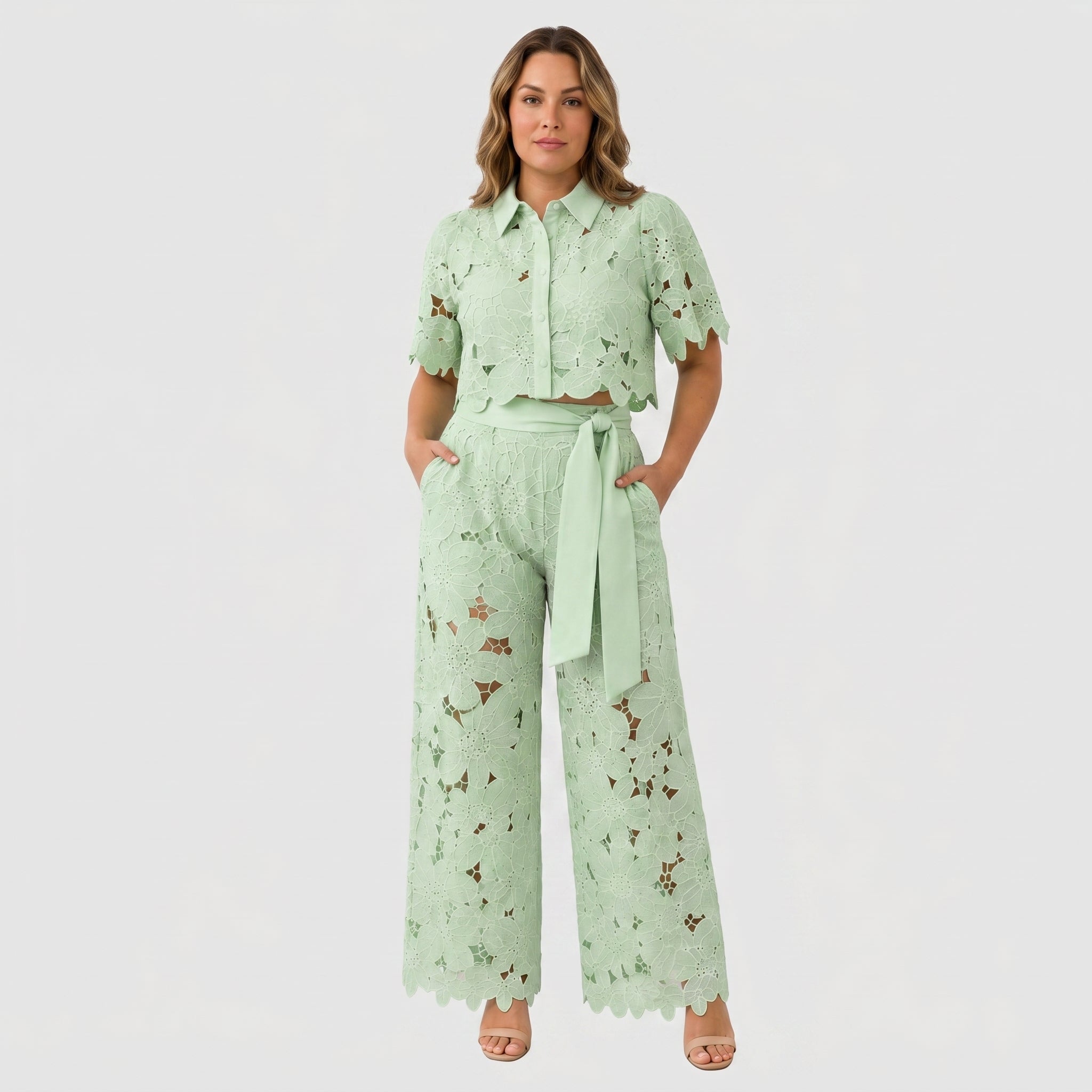 Women's Lightweight Fabric Two-Piece Set | Relaxed Elegant Outfit for Everyday Wear 1