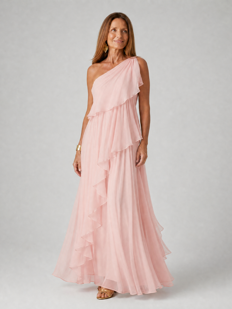 Women's Lightweight Ruffle Maxi Dress | Elegant Flowing Formal Gown for Special Occasions 5