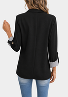 Elegant Collection | Women's Blazer with Rolled Sleeves & Notched Lapel | Slim Fit Design for Effortless Style 2
