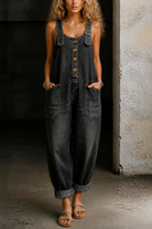 Women's Casual Denim Jumpsuit | Relaxed Fit Wide Leg Overall for Everyday Comfort 2