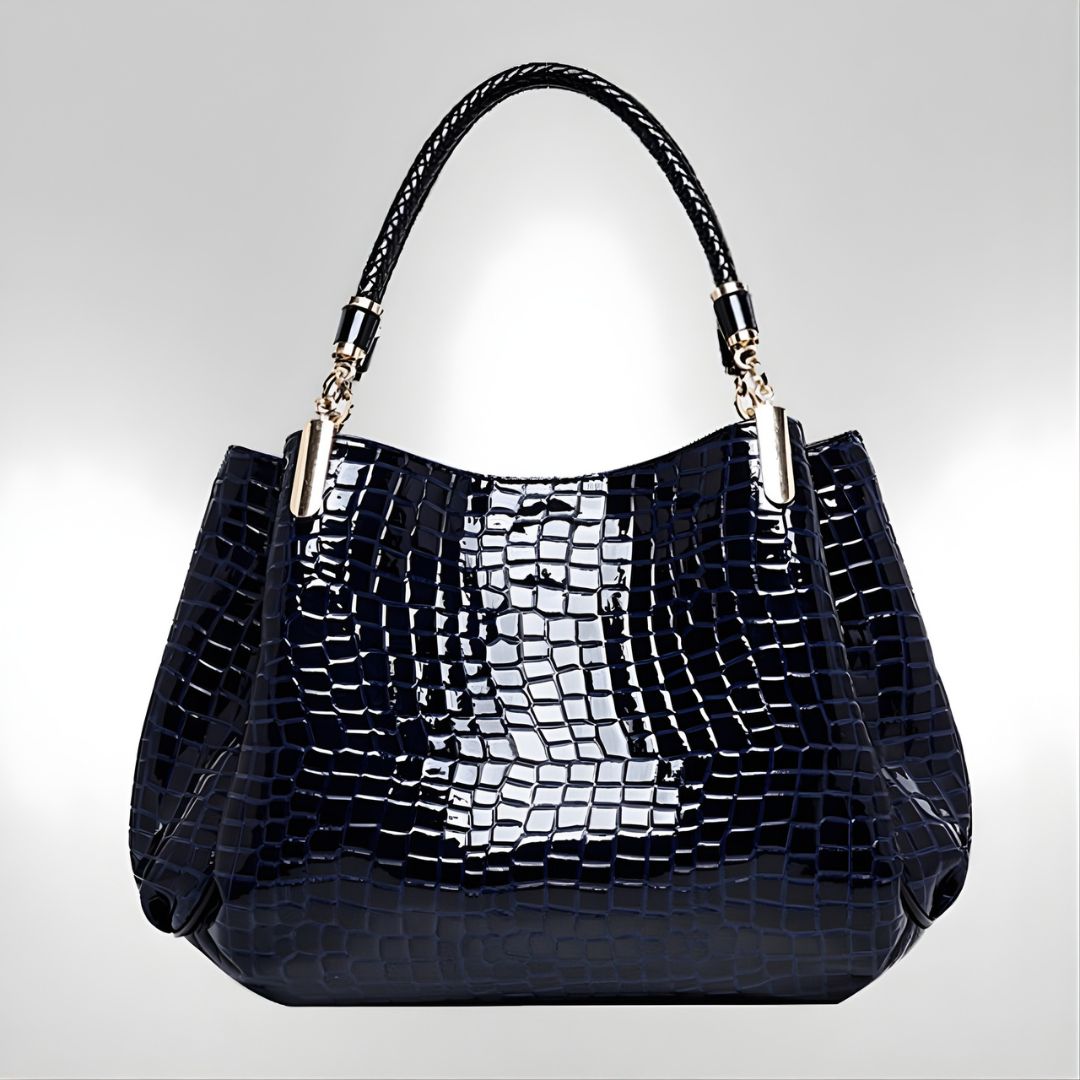 Women's Elegant Crocodile Shoulder Bag | Timeless Sophisticated Accessory for Day to Night Wear 0