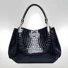 Women's Elegant Crocodile Shoulder Bag | Timeless Sophisticated Accessory for Day to Night Wear 0