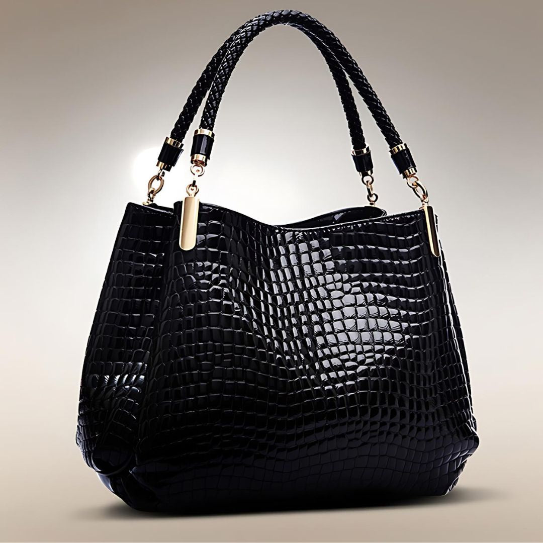 Women's Elegant Crocodile Shoulder Bag | Timeless Sophisticated Accessory for Day to Night Wear 2