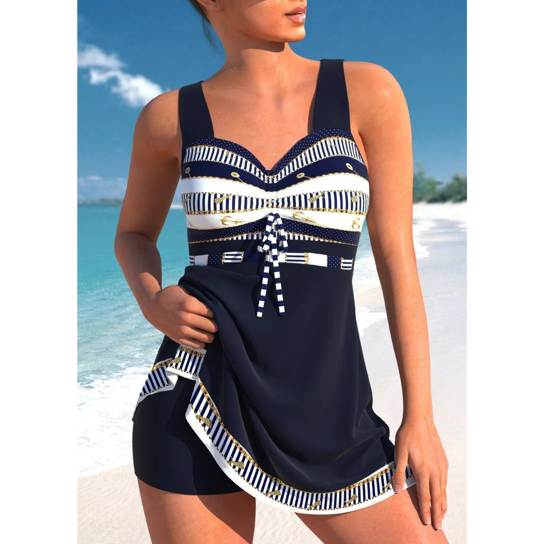 Women's Elegant One-Piece Tummy Control Swimsuit | Flattering Summer Swimwear 0