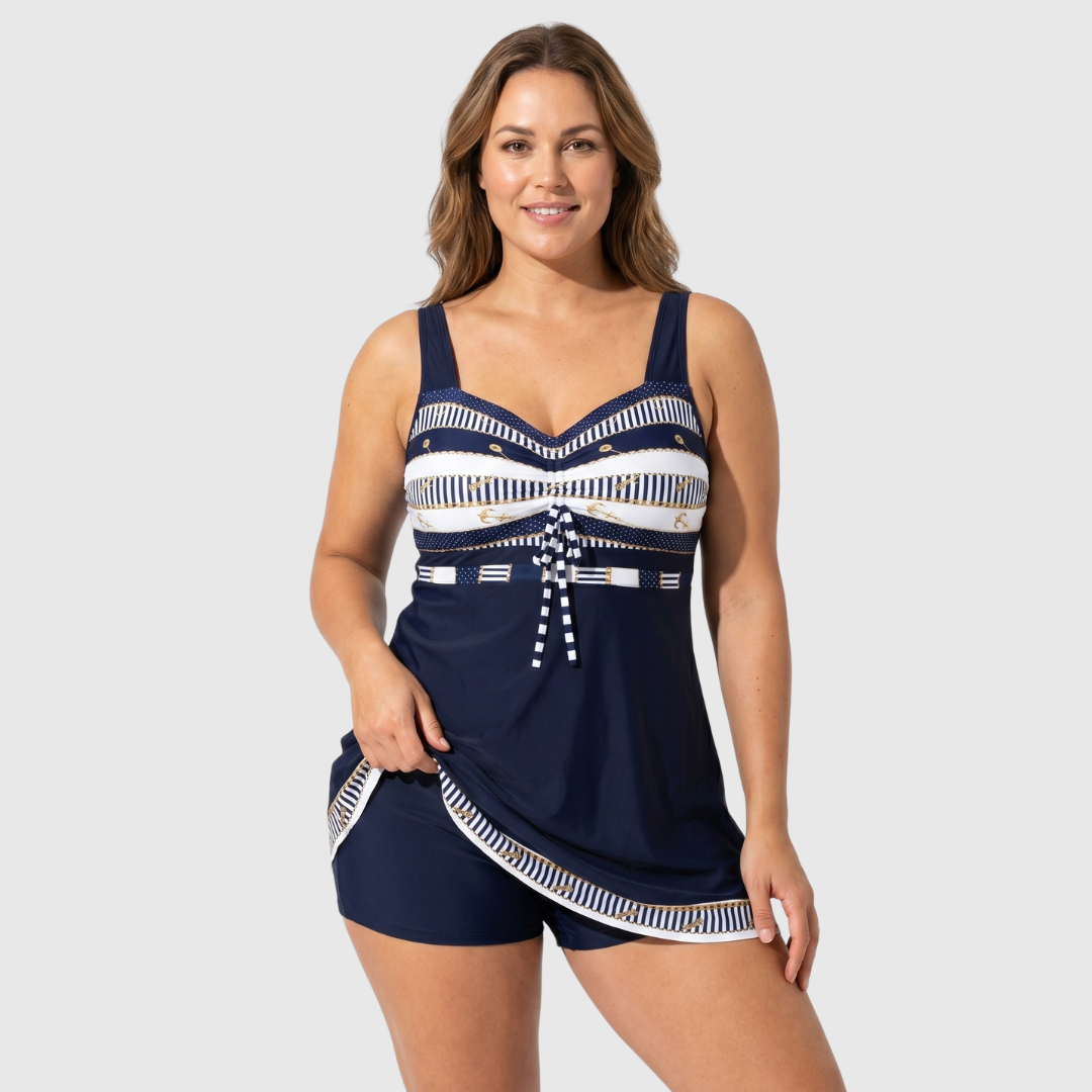 Women's Elegant One-Piece Tummy Control Swimsuit | Flattering Summer Swimwear 1