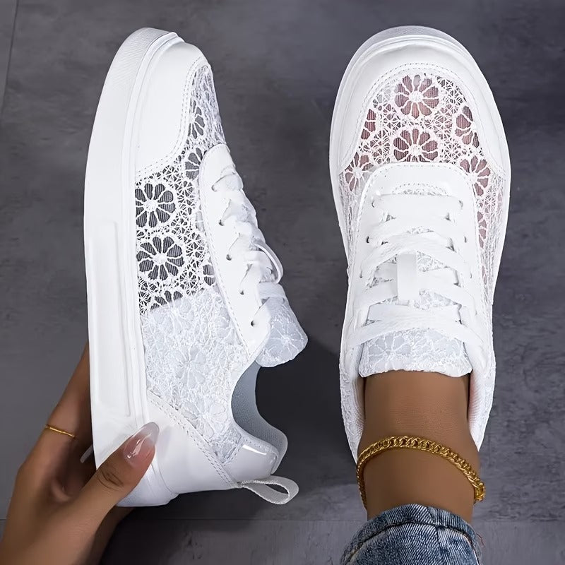 Women's Floral Casual Sneakers | Lightweight Comfortable Everyday Shoes 0