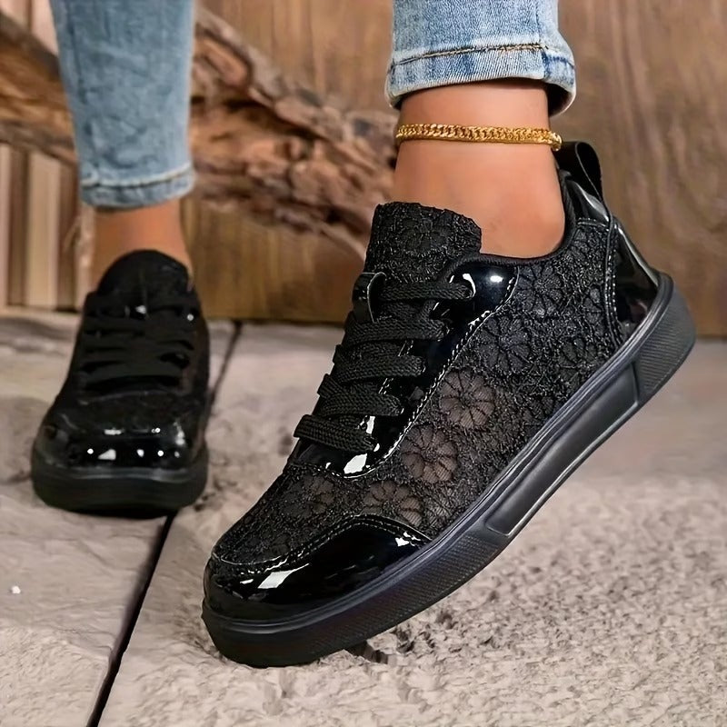 Women's Floral Casual Sneakers | Lightweight Comfortable Everyday Shoes 8