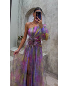 Women's High-Quality Asymmetrical Dress | Elegant One Sleeve Formal Gown 3