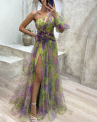 Women's High-Quality Asymmetrical Dress | Elegant One Sleeve Formal Gown 6