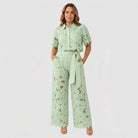 Women's Lightweight Fabric Two-Piece Set | Relaxed Elegant Outfit for Everyday Wear 1