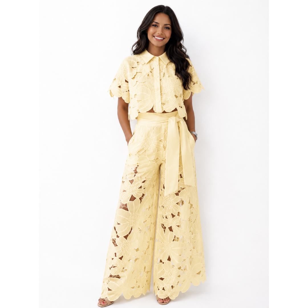 Women's Lightweight Fabric Two-Piece Set | Relaxed Elegant Outfit for Everyday Wear 3