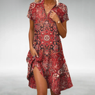 Women's Lightweight Floral Midi Dress | Elegant Relaxed Fit Summer Dress 3