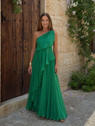 Women's Lightweight Ruffle Maxi Dress | Elegant Flowing Formal Gown for Special Occasions 4
