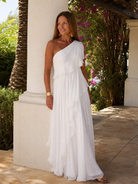 Women's Lightweight Ruffle Maxi Dress | Elegant Flowing Formal Gown for Special Occasions 8