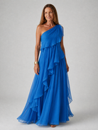Women's Lightweight Ruffle Maxi Dress | Elegant Flowing Formal Gown for Special Occasions 9