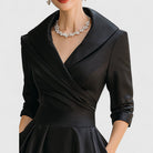 Women's Soft Fabric Midi Dress | Elegant V-Neck Flared Summer Dress 5